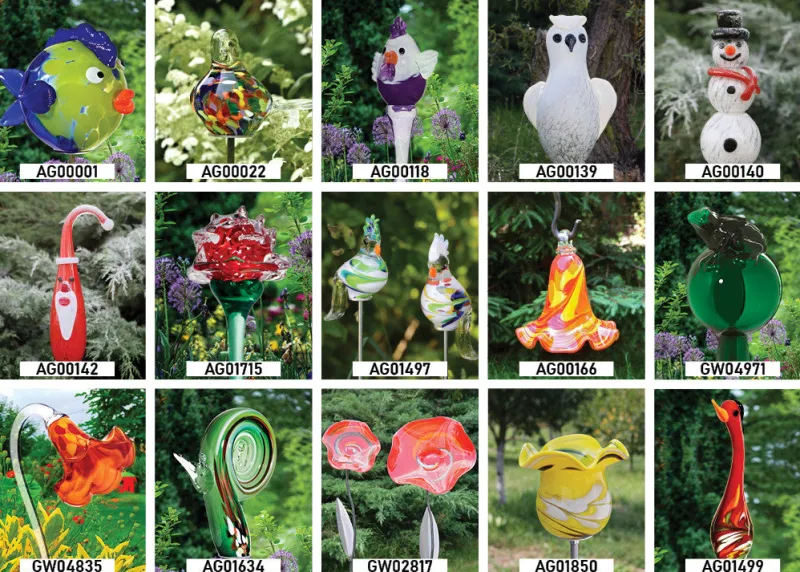 Sonstiges^Art Glass Durstkugel "Gartenflair 1" (9,5cm)