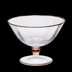 Eisbecher|Dessertschalen^SC.Diamera Glass SRL Eisbecher Eiscremeglas Transparent/ Silber/ Bronze/ Lila