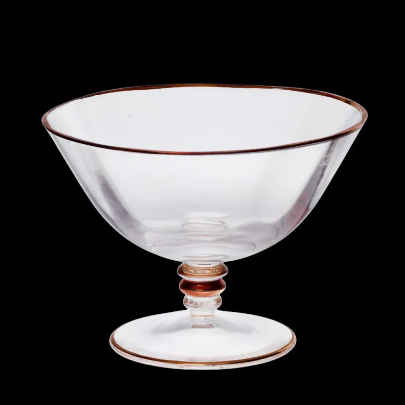 Eisbecher|Dessertschalen^SC.Diamera Glass SRL Eisbecher Eiscremeglas Transparent/ Silber/ Bronze/ Lila