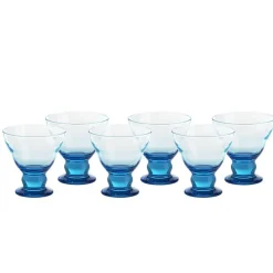 Eisbecher^Gelato Vero Eiscremeglas Antico 6er-Set Colori Vero 12,5cm blau
