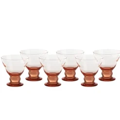 Eisbecher^Gelato Vero Eiscremeglas Antico 6er-Set Colori Vero12,5cm rosa