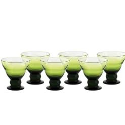 Eisbecher^Gelato Vero Eiscremeglas Antico 6er-Set Colori Vero 12,5cm grün