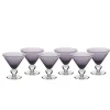 Eisbecher^Gelato Vero Eiscremeglas Cocktail 6er-Set Colori Vero 11cm lila