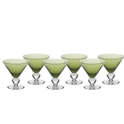 Eisbecher^Gelato Vero Eiscremeglas Cocktail 6er-Set Colori Vero 11cm grün