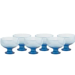 Eisbecher^Gelato Vero Eiscremeglas Eisbecher Desserschale blau Puro Colori 6er-Set 320ml Gelato