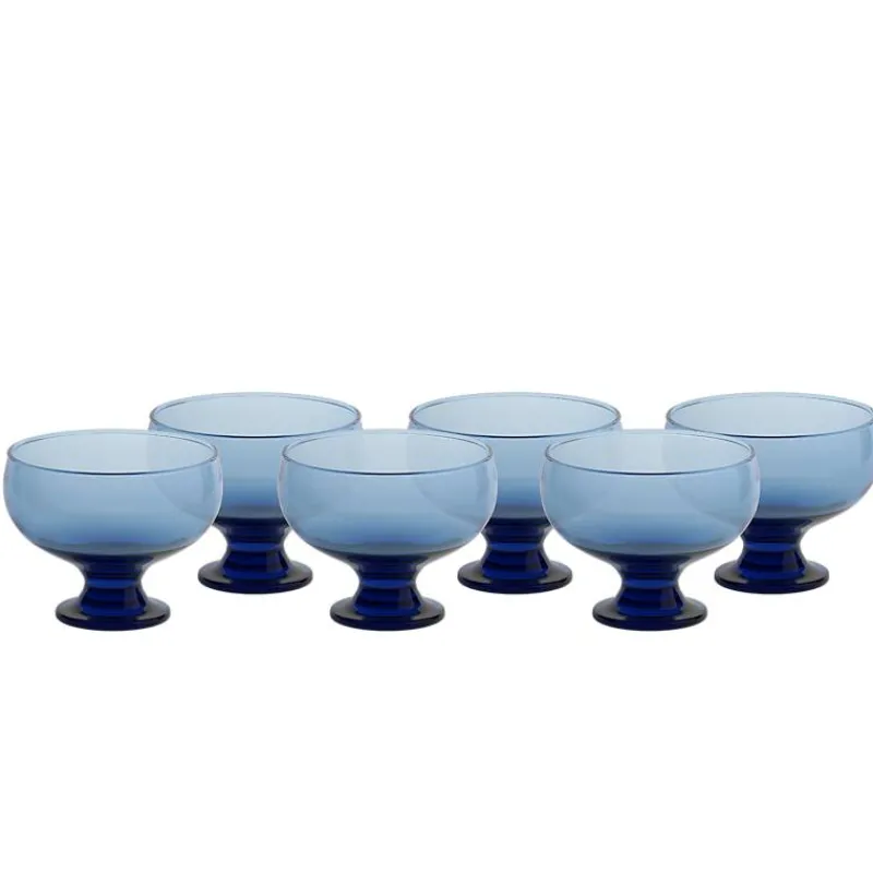 Eisbecher^Gelato Vero Eiscremeglas Eisbecher Desserschale blau Puro Colori 6er-Set 320ml Gelato