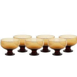 Eisbecher^Gelato Vero Eiscremeglas Eisbecher Desserschale orange Puro Colori 6er-Set 320ml Gelato