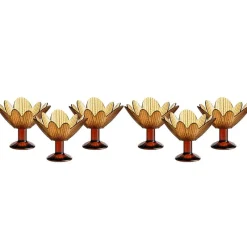 Eisbecher^Gelato Vero Eiscremeglas Eisbecher Eisglas Eisschale Seerose 6er-Set orange Colori Gelato 11cm