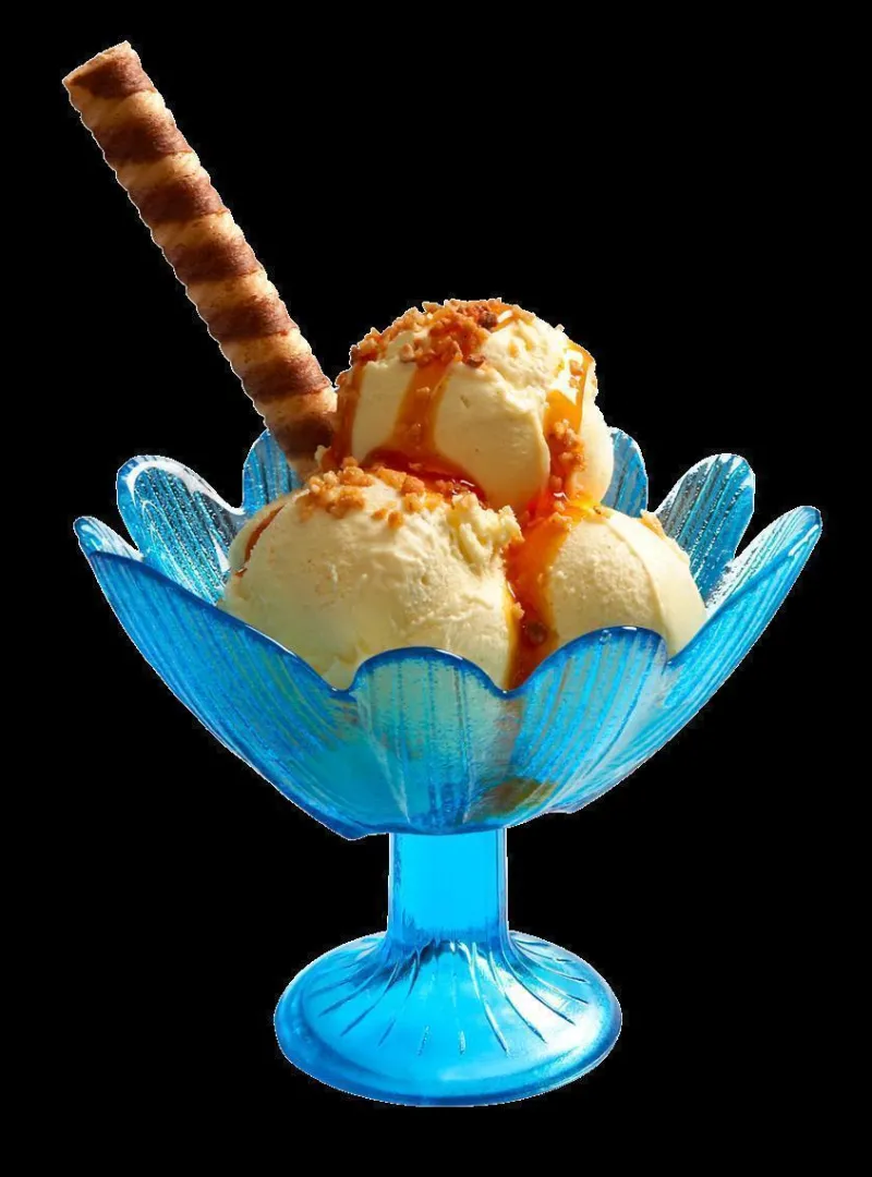 Eisbecher^Gelato Vero Eiscremeglas Eisbecher Eisglas Eisschale Seerose blau Colori Gelato 11cm