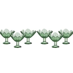 Eisbecher^Gelato Vero Eiscremeglas Eisbecher Eisglas Eisschale Seerose 6er-Set grün Colori Gelato 11cm