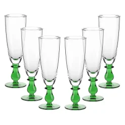 Eisbecher^Gelato Vero Eiscremeglas 6er-Set Calabria Amore Vero 24,5cm grün