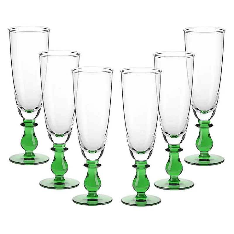 Eisbecher^Gelato Vero Eiscremeglas 6er-Set Calabria Amore Vero 24,5cm grün