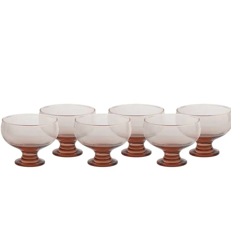 Eisbecher^Gelato Vero Eiscremeglas 6er-Set Puro Colori Vero 8,5cm rosa