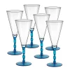 Eisbecher^Gelato Vero Eiscremeglas 6er-Set Toscana Amore Vero 30cm hellblau
