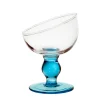 Eisbecher^Cristalica Eiscremeglas Olivia hellblau 175 ml Eisbecher Dessertglas Kelchglas