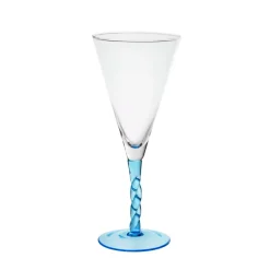 Eisbecher^Cristalica Eiscremeglas Twist hellblau 600 ml Eisbecher XL Dessertglas Kelchglas