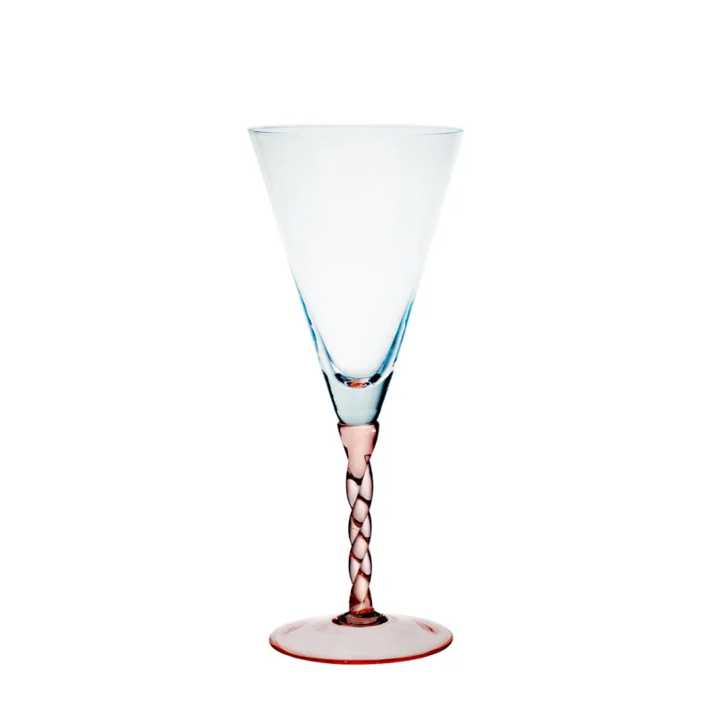 Eisbecher^Cristalica Eiscremeglas Twist rosa 600 ml Eisbecher XL Dessertglas Kelchglas