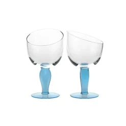 Eisbecher^Gelato Vero Eiscremeglas Vienna 2er-Set Amore Vero 19cm blau