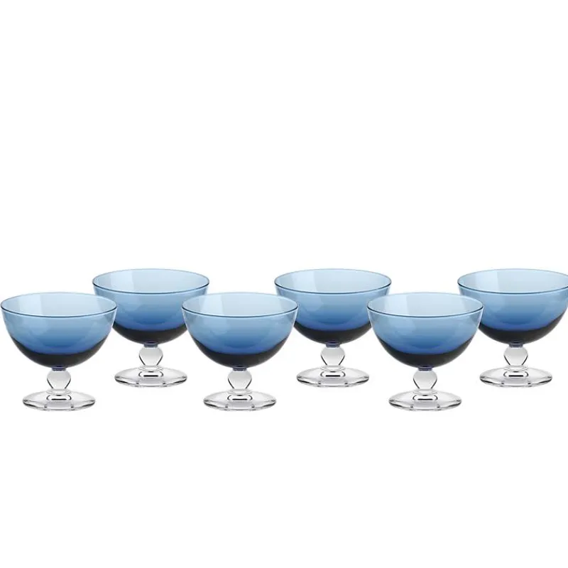 Eisbecher^Gelato Vero Eisschale Eisbecher Dessertschale 6er-Set blau Piccolo Colori 280ml Gelato