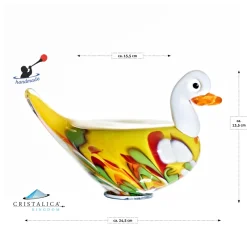 Tiere & Figuren^Art Glass Ente Gartenflair 24,5cm inkl. Stab