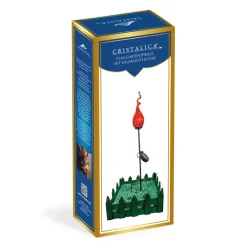 Ostern|Ostern^Cristalica 2er Set Glas Gartenspirale Rot/Orange/Gold Höhe ca. 23cm, Gartendeko mit Solarlicht & Stab 46cm Handarbeit mit Verpackung