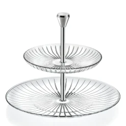 Etagere^Glaswaren sonstige Etagere 2-stöckig Sunbeam Cup Cake Ständer 22cm Glas Metall