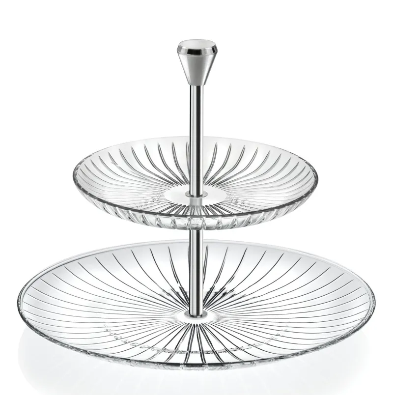 Etagere^Glaswaren sonstige Etagere 2-stöckig Sunbeam Cup Cake Ständer 22cm Glas Metall