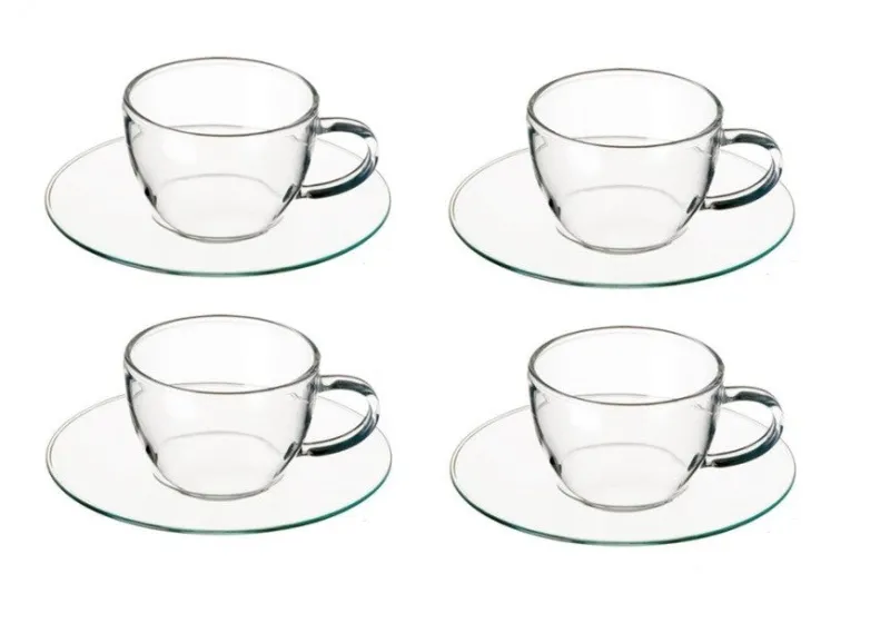 Kaffee & Teeservice|Tassen^Cristalica Expressotasse mit Unterteller 4er Set