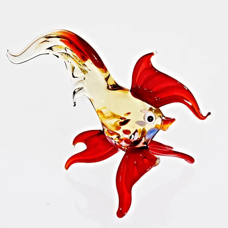 Kinder|Geburtstag^Art Glass Fisch Medium 6-15cm Glas Tiere Figuren Sammeln Vitrine Miniatur Aquarium