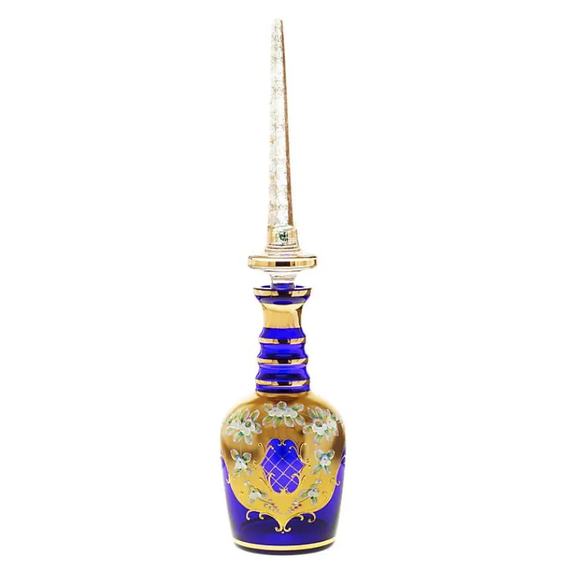 Karaffe & Dekanter^Art Glass Flasche mit Verschluss Blue Queen, Blau/Gold, aus Glas