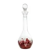 Karaffe & Dekanter^Art Glass Flasche mit Verschluss Red Queen 1000 ml, Weinrot, aus Glas