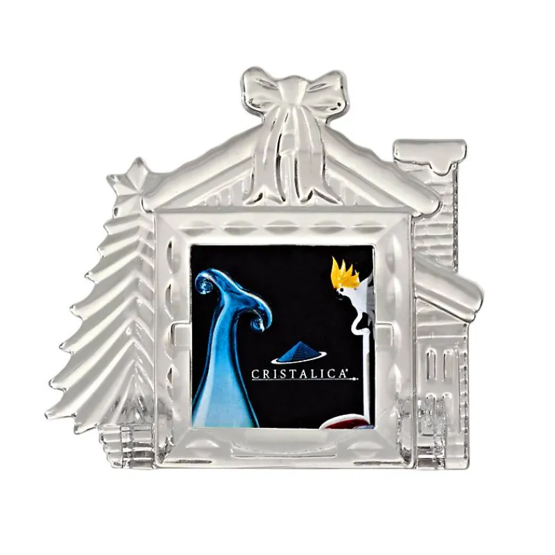 Bilderrahmen^Cristalica Fotorahmen Winter Magic Galerie Format 3,5x3,5cm Foto Portrait Bleikristallglas