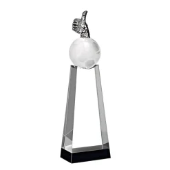 Pokal & Glasblock^Fan Unikate Fußballtrophäe Daumen hoch Pokal 23 cm