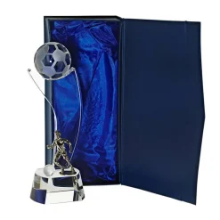 Pokal & Glasblock^Fan Unikate Fußballtrophäe Fußballstar Pokal 25cm