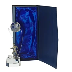 Pokal & Glasblock^Fan Unikate Fußballtrophäe Fußballstar Pokal 21cm