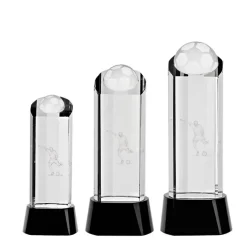 Pokal & Glasblock^Fan Unikate Fußballtrophäe Goalgetter Pokal 21cm