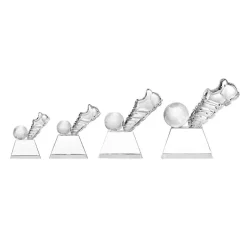 Pokal & Glasblock^Fan Unikate Fußballtrophäe Kick-Off Pokal 17cm