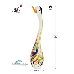 Tiere & Figuren^Art Glass Gans Gartenflair inkl. Stab 50cm
