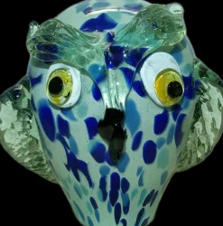 Tiere & Figuren^Art Glass Gartenfigur Kauz 20cm (ohne Metalscheibe, ohne Stab)