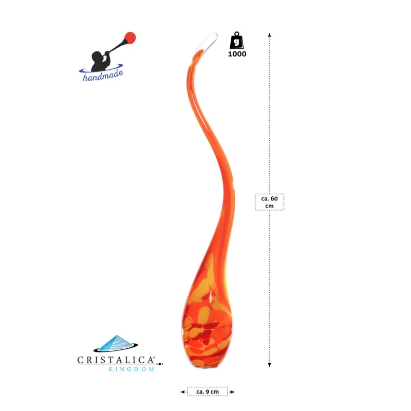 Kugeln & Zapfen^Art Glass Gartenflamme Gartenflair inkl Stab 60cm