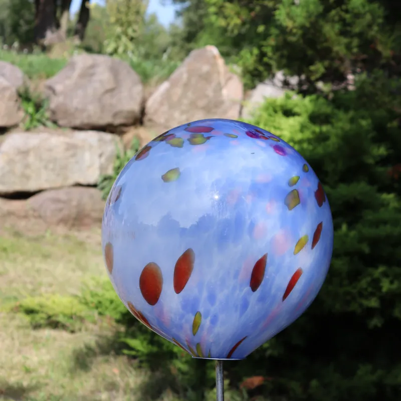 Kugeln & Zapfen^Cristalica GmbH Gartenkugel Bodenkugel 30 cm (mit Scheibe und Stab)