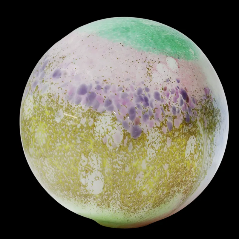 Kugeln & Zapfen^Cristalica GmbH Gartenkugel Bodenkugel 30 cm (mit Scheibe und Stab)