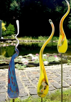 Kugeln & Zapfen^Cristalica Gartenskulptur Glasspirale 55cm