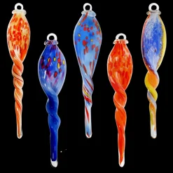 Kugeln & Zapfen^Cristalica GmbH Gartenskulptur Glaszopf zum Hängen 43 cm inkl. Stab