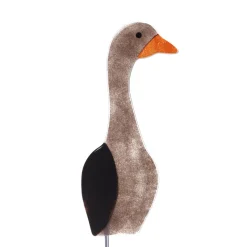 Tiere & Figuren^Cristalica Gartenstecker Gans klein 40 cm schwarz-grau Fusing-Glas