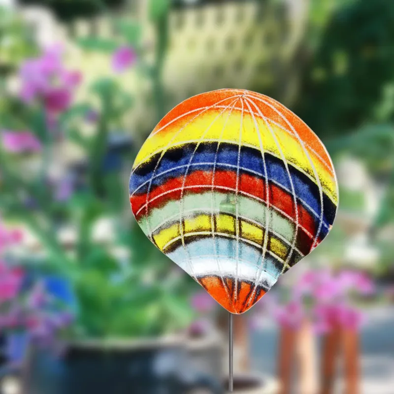 Sonstiges^Cristalica Gartenstecker Glasbild Ballon bunt Fusing 43 cm inkl. Stab