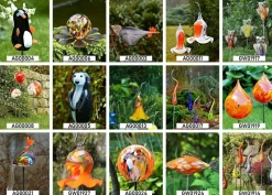 Sonstiges^Cristalica Gartenstecker Glasbild Ballon bunt Fusing 43 cm inkl. Stab