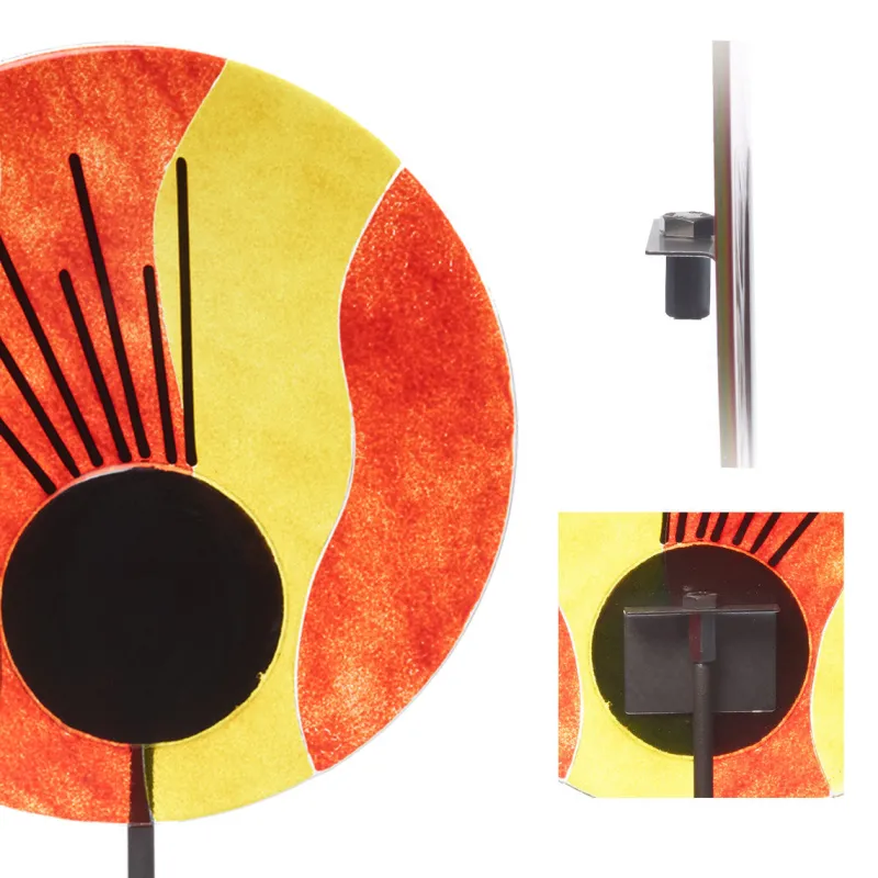 Sonstiges^Cristalica Gartenstecker Soller 30cm inkl. Stab rot-gelb Fusing-Glas