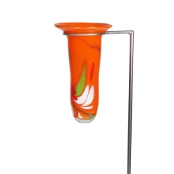 Sonstiges^Cristalica Gartenvase Blumenvase Grabvase Glas Dekoration Gestaltung bunt 70cm inkl. Stab