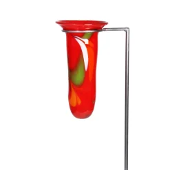 Sonstiges^Cristalica Gartenvase Blumenvase Grabvase Glas Dekoration Gestaltung bunt 70cm inkl. Stab